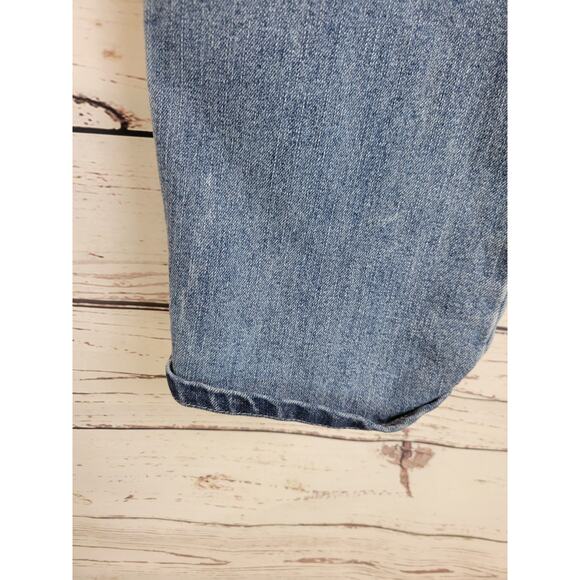Nine West Jeans Blue Denim Vintage Boho Cuffed High Rise Cropped Women's Size 14 - Picture 8 of 12
